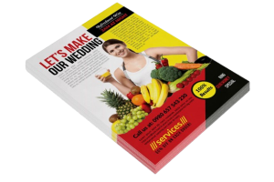 Flyers/Folhetos couchê 115g 15x21 4/4 sem verniz corte reto 